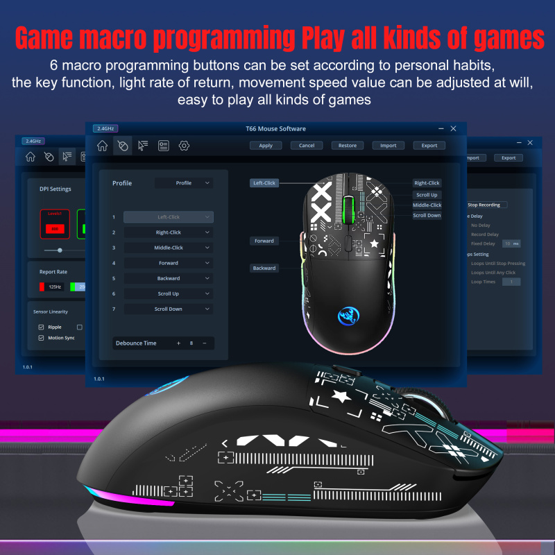 Wired+2.4G+BT5.3 Three Mode Wireless Mouse